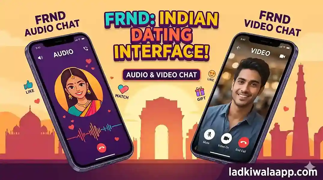 FRND ऐप का वर्चुअल वॉयस रूम और लाइव वीडियो डेटिंग इंटरफ़ेस