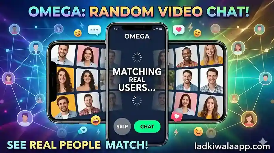 Omega रैंडम वीडियो चैट ऐप का यूजर वेरिफिकेशन और सिक्योर चैट डैशबोर्ड